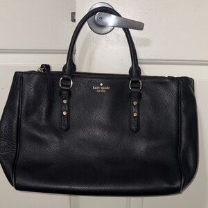 Kate Spade Black Pebbled Leather Satchel